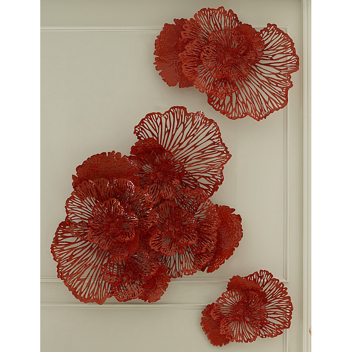 Phillips Collection Flower Wall Art, Coral, LG